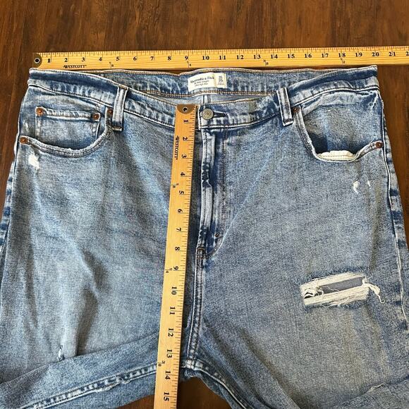 ABERCROMBIE & FITCH The Ankle Straight Jeans Blue Ultra High Rise - Picture 11 of 13